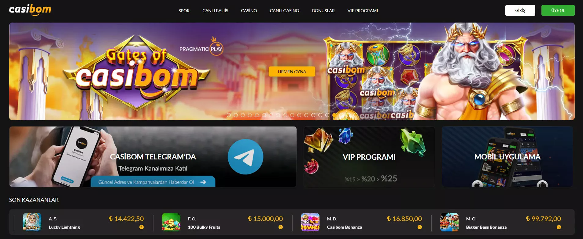 Casiboom de mevcut oyunlar Casiboom oyunlar
